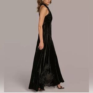 Donna Karan Velvet Halter Gown